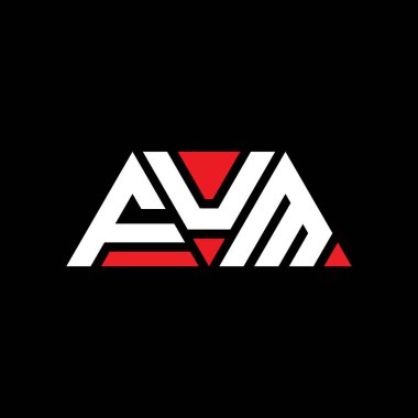 Üçgen şekilli FUM üçgen harf logosu tasarımı. FUM üçgen logo tasarımı monogramı. Kırmızı renkli FUM üçgen vektör logo şablonu. FUM üçgen logosu Basit, Zarif ve Lüks Logo. FUM