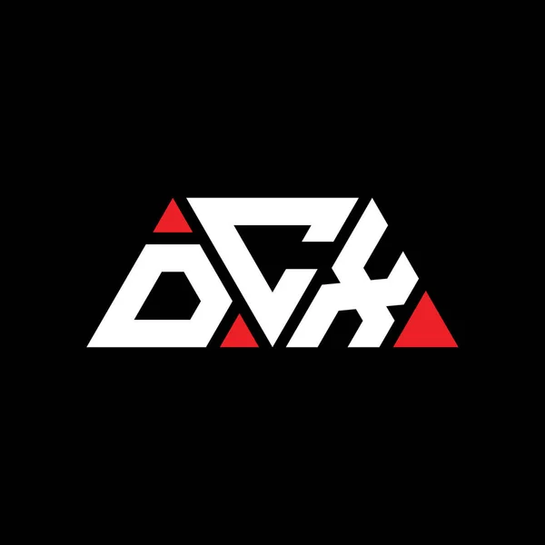 stock vector DCX triangle letter logo design with triangle shape. DCX triangle logo design monogram. DCX triangle vector logo template with red color. DCX triangular logo Simple, Elegant, and Luxurious Logo. DCX