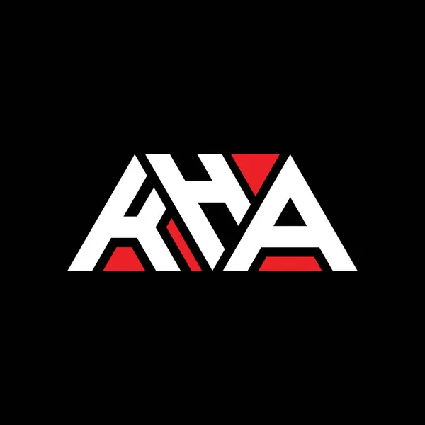 Kha Triangle Letter Logo Design Triangle Shape Kha Triangle Logo — Stock Vector