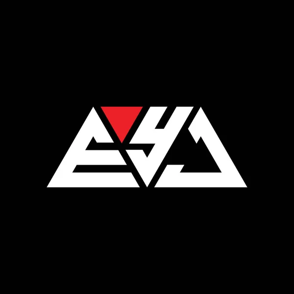 三角形状のEyj三角形文字ロゴデザイン Eyj三角形ロゴデザインモノグラム 赤い色のEyj三角形ベクトルロゴテンプレート Eyj三角形のロゴシンプル エレガントで豪華なロゴ Eyj — ストックベクタ