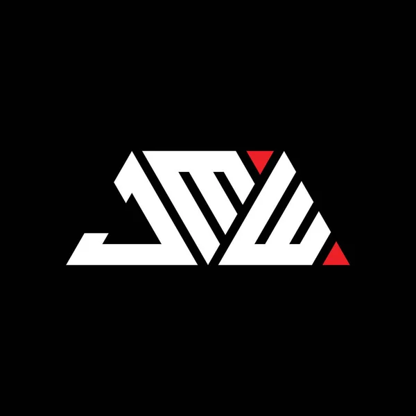 Jmw三角形字母标志设计与三角形形状 Jmw三角形标志设计单字 Jmw三角形矢量标识模板与红色 Jmw三角徽标简单 Jmw — 图库矢量图片