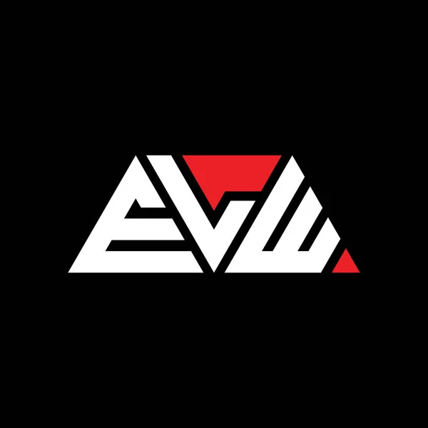 Elw Dreieck Buchstabe Logo Design Mit Dreieck Form Elw Dreieck — Stockvektor
