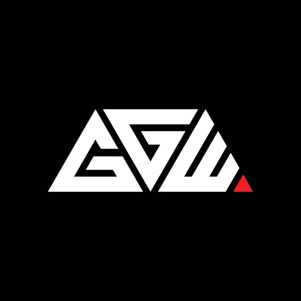 Ggw Triangle Letter Logo Design Triangle Shape Ggw Triangle Logo — Stock Vector