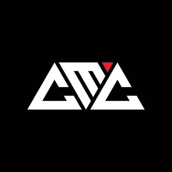 Cmc Triangle Letter Logo Design Triangle Shape Cmc Triangle Logo — Stock Vector
