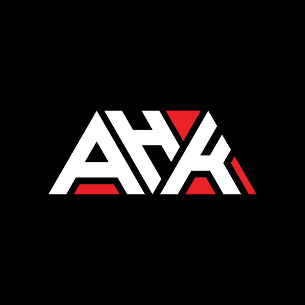 三角形のAhk三角形の文字ロゴデザイン Ahk三角形ロゴデザインモノグラム 赤のAhk三角形ベクトルロゴテンプレート Ahk三角形のロゴシンプル エレガントで豪華なロゴ Ahk — ストックベクタ