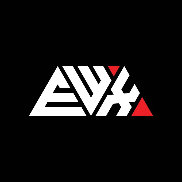 Ewx Dreieck Buchstabe Logo Design Mit Dreieck Form Ewx Dreieck — Stockvektor