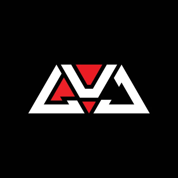 Luj Треугольник Письмо Логотип Дизайн Треугольной Формы Монограмма Треугольного Логотипа — стоковый вектор