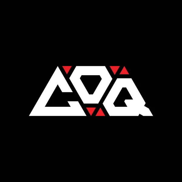Coq Driehoek Letter Logo Ontwerp Met Driehoek Vorm Coq Driehoek — Stockvector