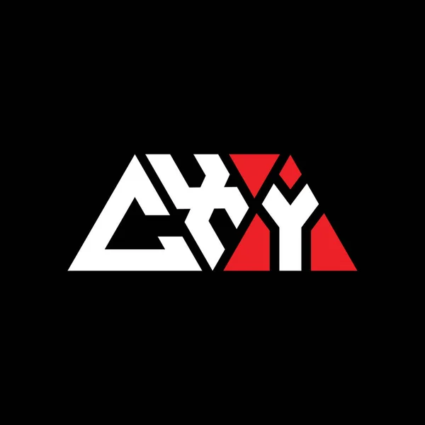 三角形の形をしたCxy三角形の文字のロゴデザイン Cxy三角形のロゴデザインモノグラム 赤い色のCxy三角形ベクトルロゴテンプレート Cxy三角形のロゴシンプルでエレガントな 豪華なロゴ Cxy — ストックベクタ