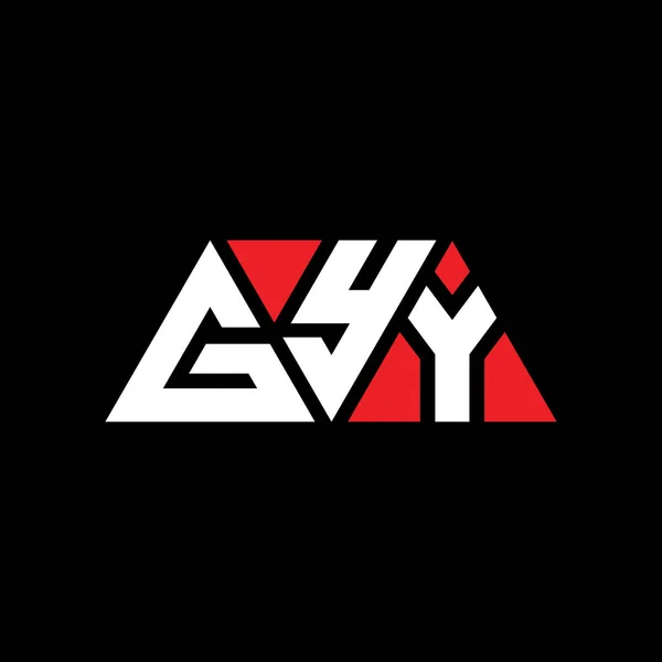 三角形状のGyy三角形文字ロゴデザイン Gyy三角形のロゴデザインモノグラム Gyy三角形ベクトルロゴテンプレートと赤い色 Gyy三角形のロゴシンプルでエレガントな 豪華なロゴ — ストックベクタ