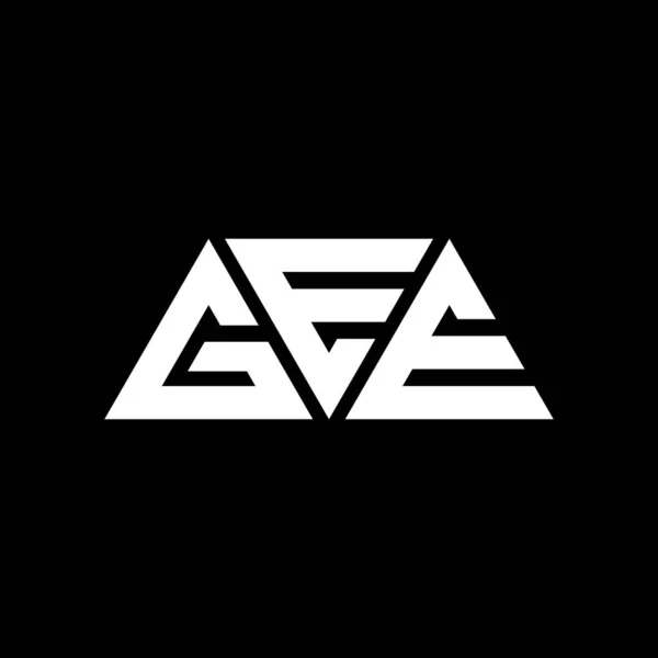Diseño Logotipo Letra Triangular Gee Con Forma Triángulo Monograma Diseño — Vector de stock