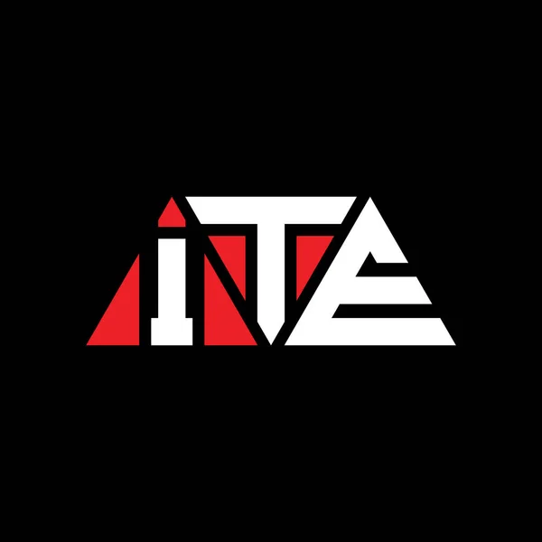 Diseño Logotipo Letra Triángulo Ite Con Forma Triángulo Diseño Del — Vector de stock