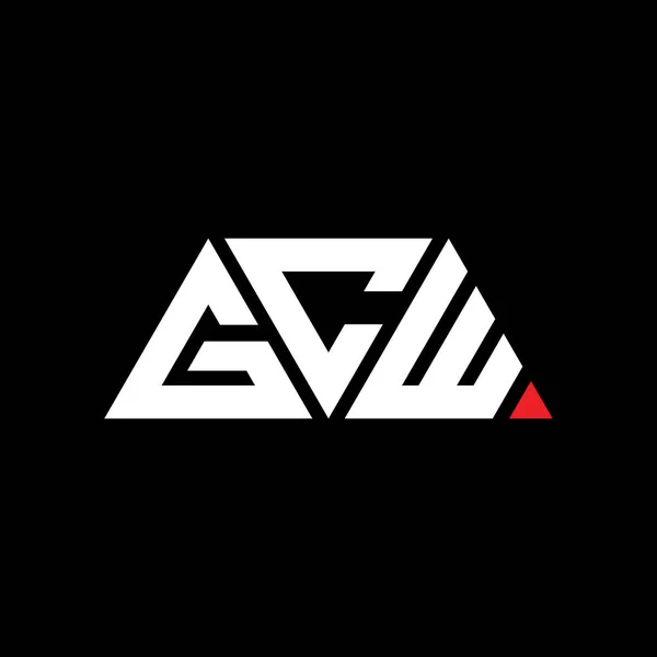 Diseño Del Logotipo Letra Del Triángulo Gcw Con Forma Triángulo — Vector de stock