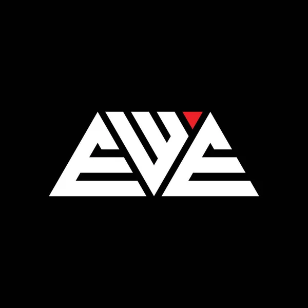 Design Trojúhelníkového Písmene Ewe Trojúhelníkovým Tvarem Ewe Trojúhelník Logo Design — Stockový vektor