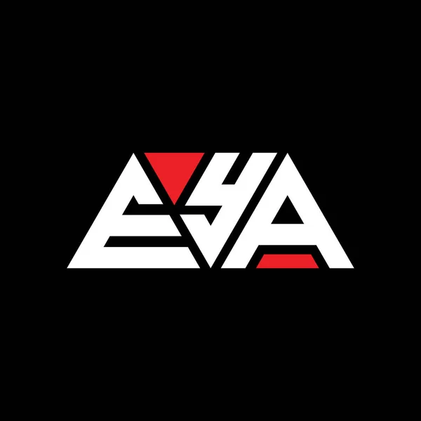 三角形をしたEya三角形の文字ロゴデザイン Eya三角形ロゴデザインモノグラム 赤い色のEya三角形ベクトルロゴテンプレート Eya三角形のロゴシンプル エレガントで豪華なロゴ — ストックベクタ