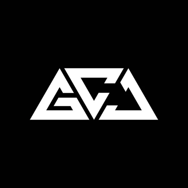 Návrh Loga Trojúhelníkového Písmene Gcj Tvaru Trojúhelníku Gcj Trojúhelník Logo — Stockový vektor