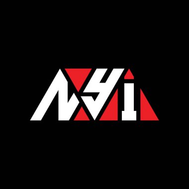 Üçgen şekilli NYI üçgen harf logosu tasarımı. NYI üçgen logo tasarımı. NYI üçgen logo şablonu kırmızı renkte. NYI üçgen logosu Basit, Zarif ve Lüks Logo. NYI