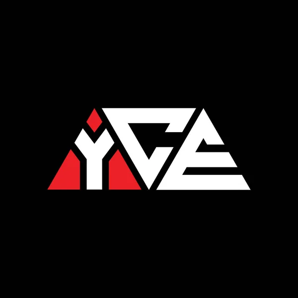 Návrh Trojúhelníkového Písmene Yce Trojúhelníkovým Tvarem Yce Trojúhelník Logo Design — Stockový vektor