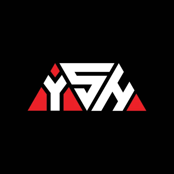Diseño Del Logotipo Letra Del Triángulo Ysh Con Forma Triángulo — Archivo Imágenes Vectoriales