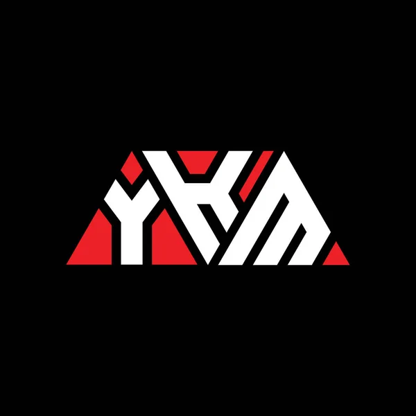 Diseño Del Logotipo Letra Del Triángulo Ykm Con Forma Triángulo — Archivo Imágenes Vectoriales