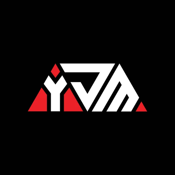 Діаграма Літер Yjm Трикутника Формою Трикутника Монограма Логотипу Yjm Трикутника — стоковий вектор