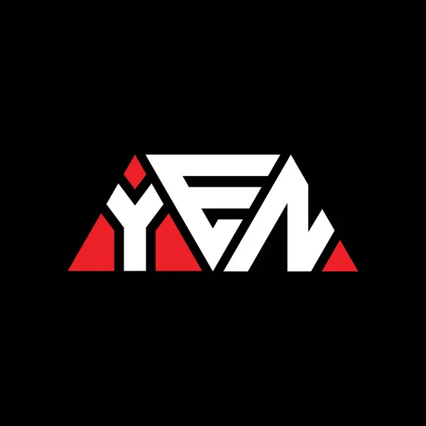 Yen Dreieck Buchstabe Logo Design Mit Dreieck Form Yen Dreieck — Stockvektor