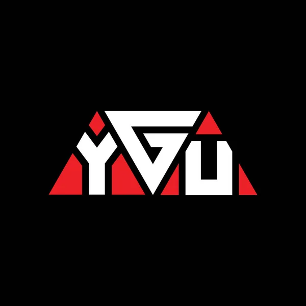 Діаграма Літер Ygu Трикутної Форми Монограма Логотипу Ygu Трикутника Вектор — стоковий вектор
