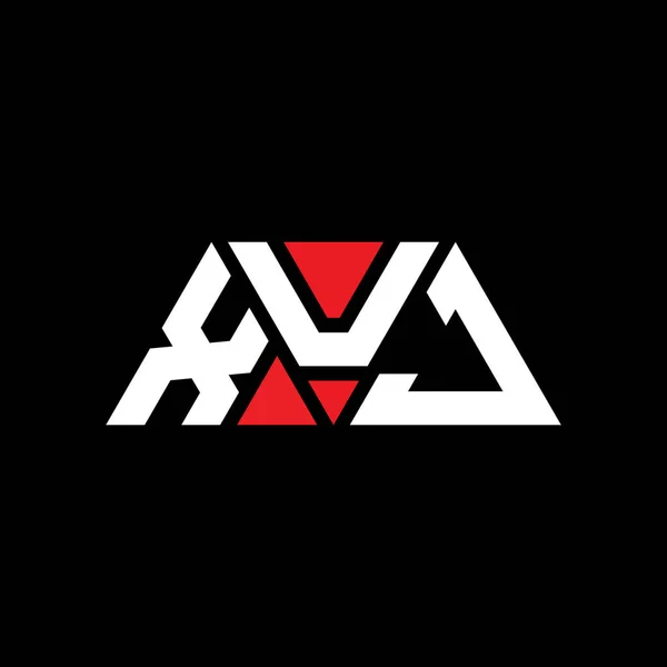 Xuj Треугольник Письмо Логотип Дизайн Треугольной Формы Монограмма Треугольного Логотипа — стоковый вектор
