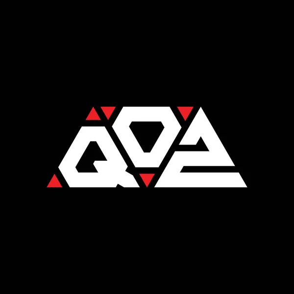 Qoz Σχέδιο Λογότυπο Τριγωνικό Γράμμα Σχήμα Τριγώνου Μονόγραμμα Σχεδιασμού Τριγώνου — Διανυσματικό Αρχείο