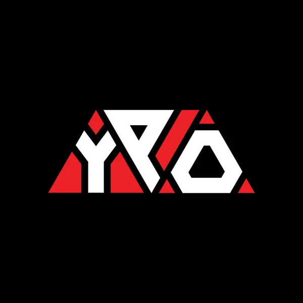Trójkątny Projekt Logo Litery Ypo Kształcie Trójkąta Logo Trójkąta Ypo — Wektor stockowy
