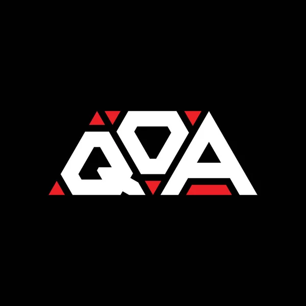 Qoa Háromszög Betűs Logó Design Háromszög Alakú Qoa Háromszög Logó — Stock Vector