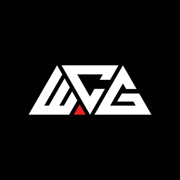 Wcg Driehoek Letter Logo Ontwerp Met Driehoek Vorm Wcg Driehoekig — Stockvector