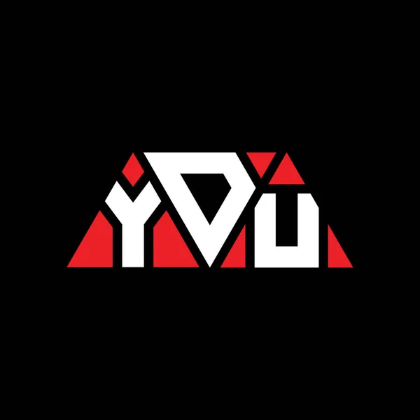 Ydu Driehoek Letter Logo Ontwerp Met Driehoek Vorm Ydu Driehoekig — Stockvector