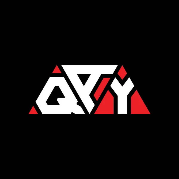 三角形の形をしたQay三角形の文字のロゴデザイン Qay三角形のロゴデザインモノグラム 赤い色のQay三角形ベクトルロゴテンプレート Qay三角形のロゴシンプル エレガントで豪華なロゴ Qay — ストックベクタ