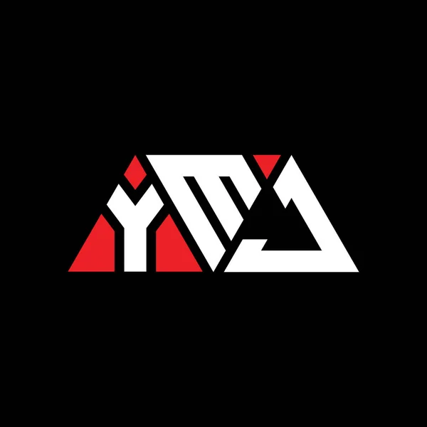 Diseño Logotipo Letra Triángulo Ymj Con Forma Triángulo Monograma Diseño — Archivo Imágenes Vectoriales