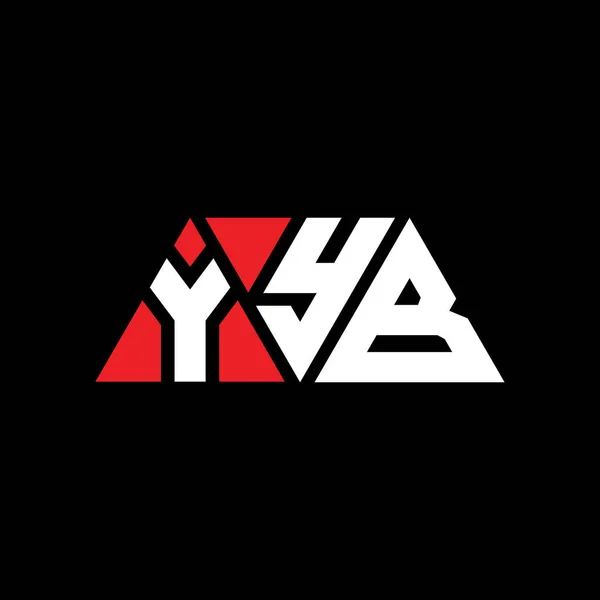 Diseño Del Logotipo Letra Triangular Yyb Con Forma Triángulo Monograma — Archivo Imágenes Vectoriales