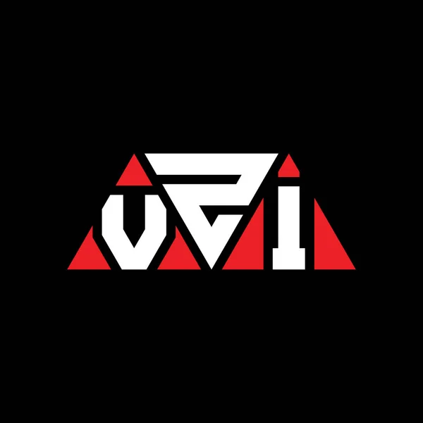 Logo Lettera Triangolo Vzi Design Con Forma Triangolo Monogramma Progettazione — Vettoriale Stock