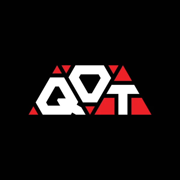 Qot Háromszög Betűs Logó Design Háromszög Alakú Qot Háromszög Logó — Stock Vector