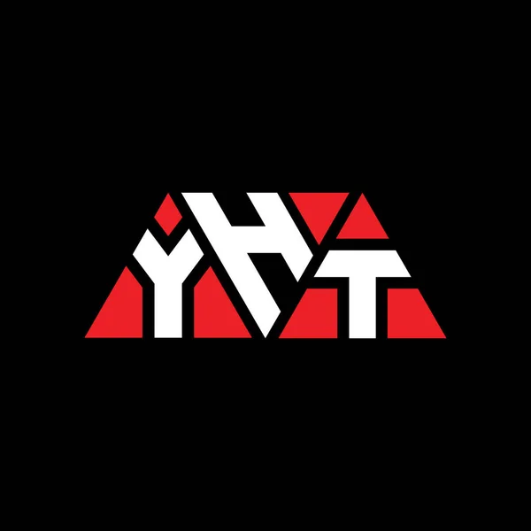 Yht Трикутник Літери Логотип Дизайн Формою Трикутника Монограма Дизайну Логотипу — стоковий вектор