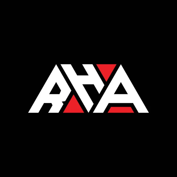 Rha Triangle Letter Logo Design Triangle Shape Rha Triangle Logo — Stock Vector
