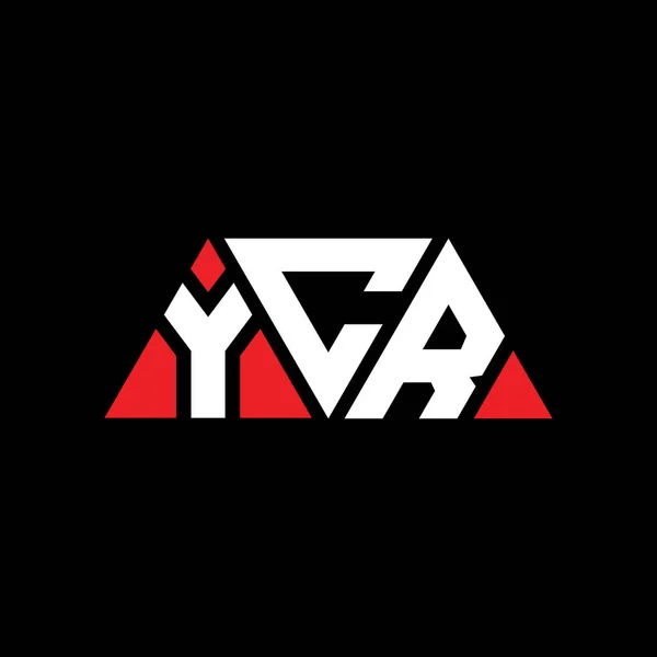 Diseño Del Logotipo Letra Del Triángulo Ycr Con Forma Triángulo — Archivo Imágenes Vectoriales