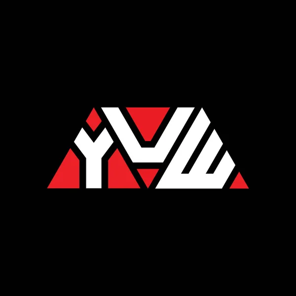 Diseño Del Logotipo Letra Del Triángulo Yuw Con Forma Triángulo — Archivo Imágenes Vectoriales