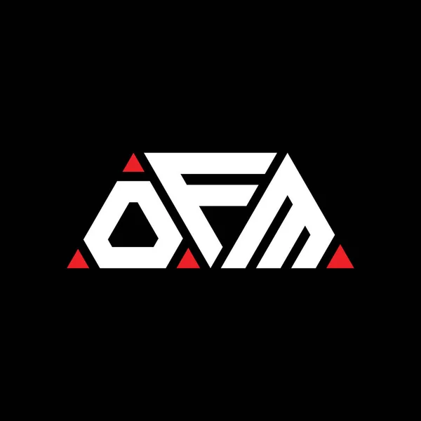 Ofm Triangle Lettre Logo Design Avec Forme Triangle Ofm Triangle — Image vectorielle