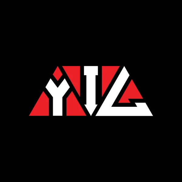 Yil三角形字母标志设计与三角形形状 Yil三角形徽标设计 Yil三角形矢量标识模板与红色 Yil三角徽标简单 Yil — 图库矢量图片