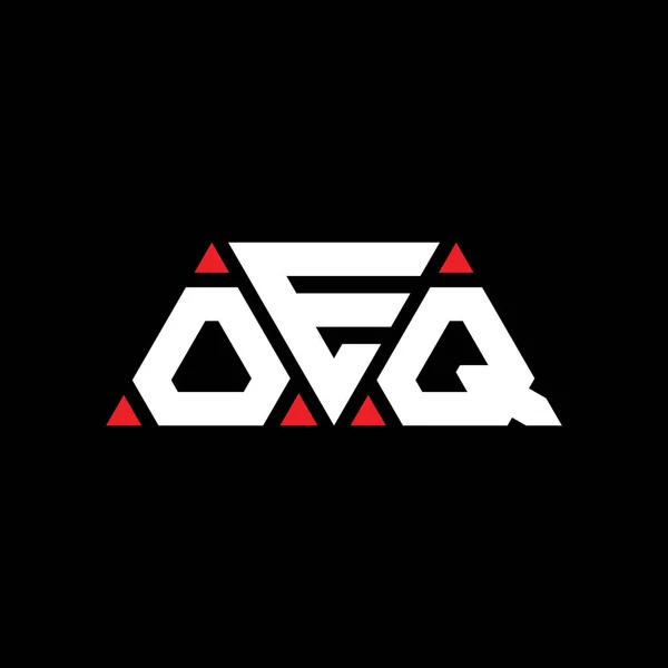 Oeq 삼각형 디자인 삼각형 Oeq 삼각형 디자인 모노그램 Oeq 삼각형 — 스톡 벡터