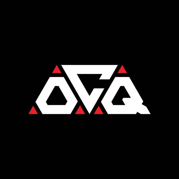 Ocq Driehoek Letter Logo Ontwerp Met Driehoek Vorm Ocq Driehoek — Stockvector