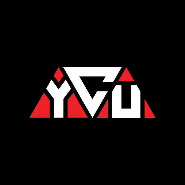 Ycu Háromszög Betűs Logó Design Háromszög Alakú Ycu Háromszög Logó — Stock Vector