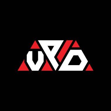 Üçgen şekilli VPD üçgen harf logosu tasarımı. VPD Üçgen Tasarım Monogramı. VPD üçgen logo şablonu kırmızı renkte. VPD üçgen logosu Basit, Zarif ve Lüks Logo. VPD