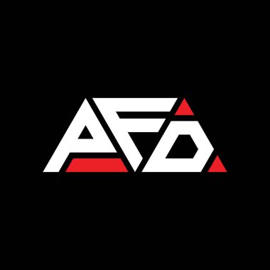 Üçgen şekilli PFD üçgen harf logosu tasarımı. PFD üçgen logo tasarımı monogramı. PFD üçgen logo şablonu kırmızı renkte. PFD üçgen logosu Basit, Zarif ve Lüks Logo. PFD