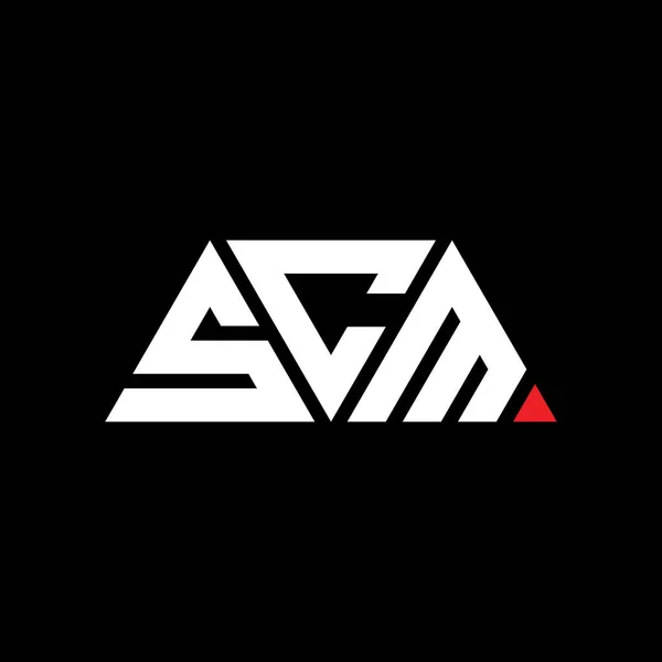 Scm Triangle Letter Logo Design Triangle Shape Scm Triangle Logo — Stock Vector
